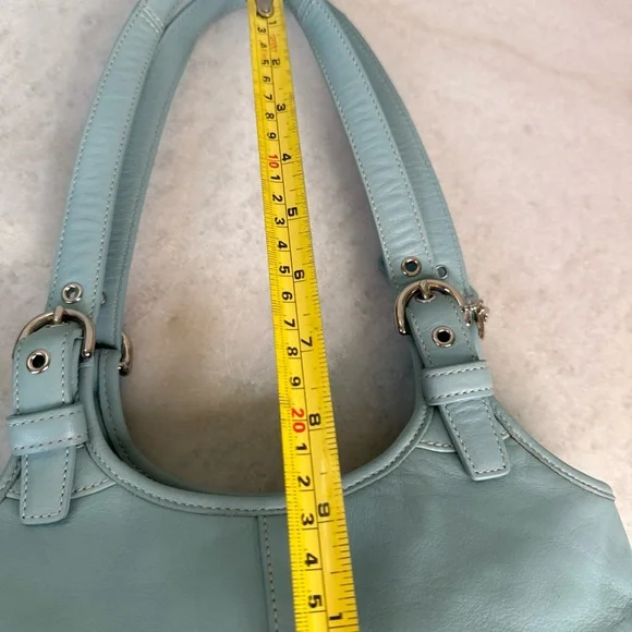 Coach Vtg Soho Soft Blue Leather Shoulder Hobo Bag 4983 Classic Purse 2003 Y2K - Picture 9 of 14